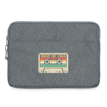 Best of 1986 Retro Kassette 40. Geburtstag - Laptoptasche 15" - Grau meliert - Vorne