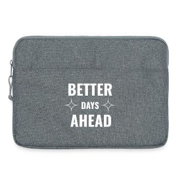 Jours meilleurs à venir Typographie motivationnelle minimale - Sacoche pour ordinateur portable 15 pouces - gris chiné - Devant