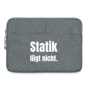 Statics does not lie. - Laptop bag 15" - heather grey - Front