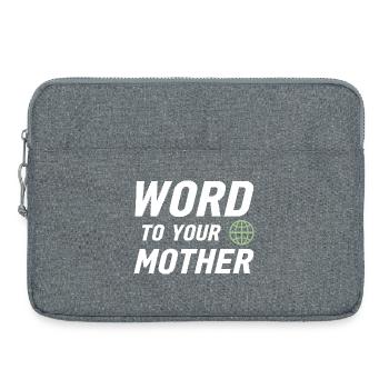 Ein Wort an deine Mutter: Retro Urban Global Design - Laptoptasche 15" - Grau meliert - Vorne