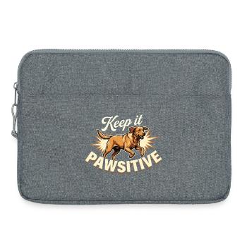 Keep it Pawsitive Foxred Labrador Retro - Laptop bag 15" - heather grey - Front