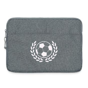 Logo de la couronne de victoire sur le football - Sacoche pour ordinateur portable 15 pouces - gris chiné - Devant