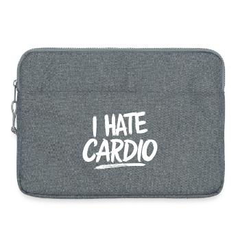 Je déteste le cardio gym gym gym Fun Aerobic - Sacoche pour ordinateur portable 15 pouces - gris chiné - Devant