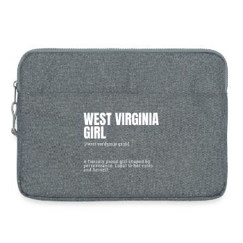 West Virginia Girl Pride - Laptop bag 15" - heather grey - Front