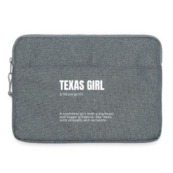 Texas Girl Confident - Laptop bag 15" - heather grey - Front