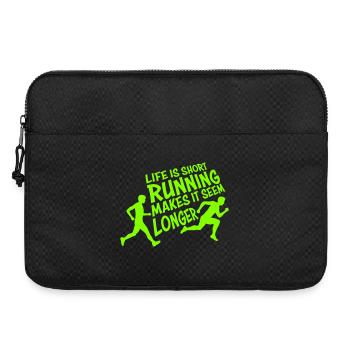 Life Is Short Running Makes It Seem Longer Funny - Laptop bag 15" - black - Front