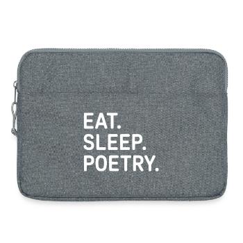 Eat Sleep Poésie Typographie Tee - Sacoche pour ordinateur portable 15 pouces - gris chiné - Devant