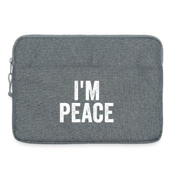 Je suis la paix - Sacoche pour ordinateur portable 15 pouces - gris chiné - Devant