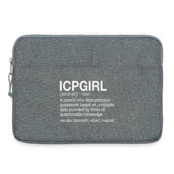 Spectrométrie de masse ICP-MS Girl - Sacoche pour ordinateur portable 15 pouces - gris chiné - Devant