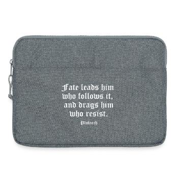 Gothic Fate Quote by Plutarch - Laptop bag 15" - heather grey - Front