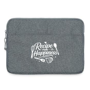 Recette du bonheur - Sacoche pour ordinateur portable 15 pouces - gris chiné - Devant