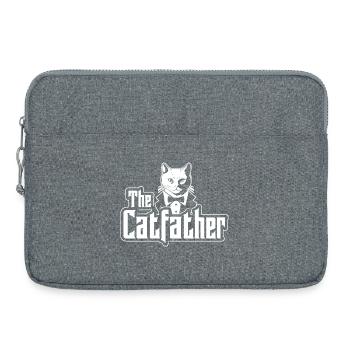 The Catfather Cat Dad Cat Owner - Laptop bag 15" - heather grey - Front