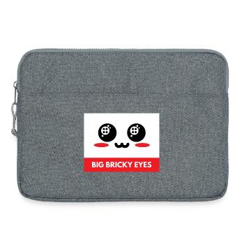 Large clamping blocks eyes - Laptop bag 15" - heather grey - Front