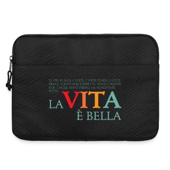 La vita e bella - Sacoche pour ordinateur portable 15 pouces - noir - Devant