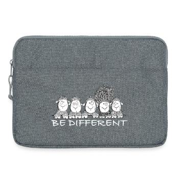 Be Different Schafe mit Spruch - Laptoptasche 15" - Grau meliert - Vorne