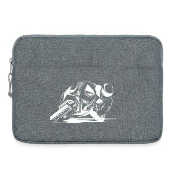 Motorcycle Symbol Race GP Sport Bike Symbol icon - Laptop bag 15" - heather grey - Front