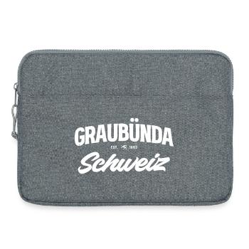 Logo vintage des Grisons en Suisse - Sacoche pour ordinateur portable 15 pouces - gris chiné - Devant