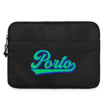Porto Neon Script Retro - Laptop bag 15" - black - Front