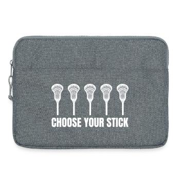 Lacrosse Racket - Laptop bag 15" - heather grey - Front