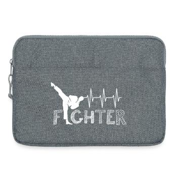 Pulse Kick Arts martiaux Heartbeat Symbol combattant - Sacoche pour ordinateur portable 15 pouces - gris chiné - Devant