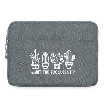 What the fucculent cactus cacti icon funny - Laptop bag 15" - heather grey - Front