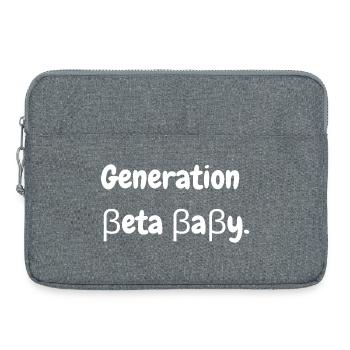Generation Beta Baby. - Laptop bag 15" - heather grey - Front