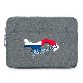 Drapeau du Panama, carte drapeau du Panama - Sacoche pour ordinateur portable 15 pouces - gris chiné - Devant