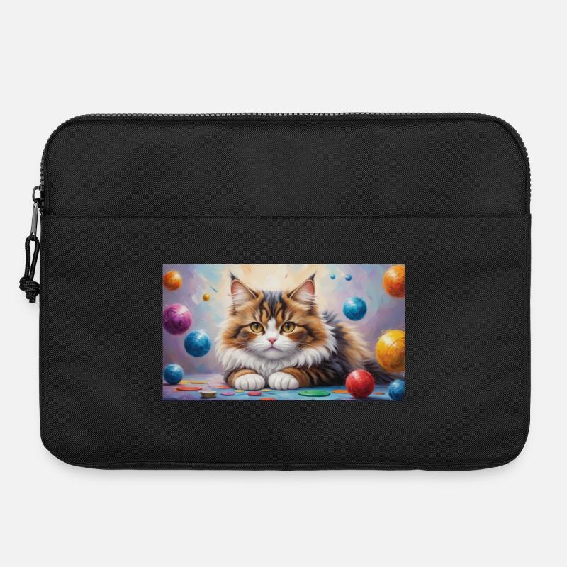 Niedliche Katze möchte spielen Schmusetiger Kitten - Laptoptasche 15" - Schwarz