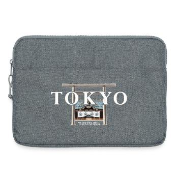 Tokio, Yasukuni Jinja, Handzeichnung Japan - Laptoptasche 15" - Grau meliert - Vorne