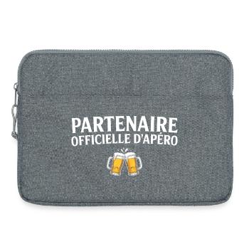 Offizieller Partner Apéro Paar Humor Apéro - Laptoptasche 15" - Grau meliert - Vorne