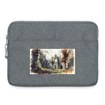 Herbstruinen in Aquarell - Laptoptasche 15" - Grau meliert - Vorne