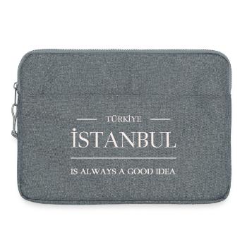 Türkiye, Istanbul always a good idea - Istanbul - Laptop bag 15" - heather grey - Front