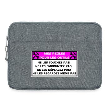My rules for tools - Laptop bag 15" - heather grey - Front