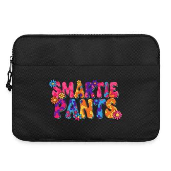 Smartie Pants: Colorful Flower Psychedelic - Laptop bag 15" - black - Front