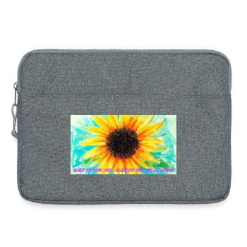 Sunflower Color Rush Art - Laptop bag 15" - heather grey - Front