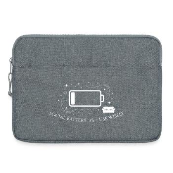 Canapé bas de la batterie sociale - Sacoche pour ordinateur portable 15 pouces - gris chiné - Devant