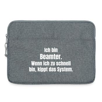 Beamter vs System Zu Schnell - Laptoptasche 15" - Grau meliert - Vorne