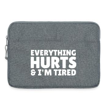 Everything Hurts And I'm Tired Gym Fitness - Laptop bag 15" - heather grey - Front