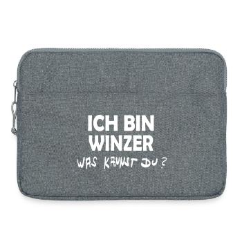 Gift for winemakers - Laptop bag 15" - heather grey - Front