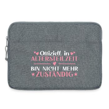 Partial retirement Woman not responsible - early retirement - Laptop bag 15" - heather grey - Front