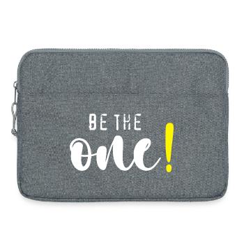 Sois celui qui ! - Sacoche pour ordinateur portable 15 pouces - gris chiné - Devant