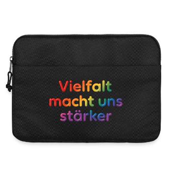 La diversité nous rend plus forts – uniques ensemble - Sacoche pour ordinateur portable 15 pouces - noir - Devant