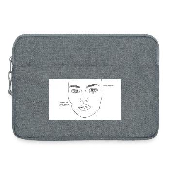 strong women - Laptop bag 15" - heather grey - Front