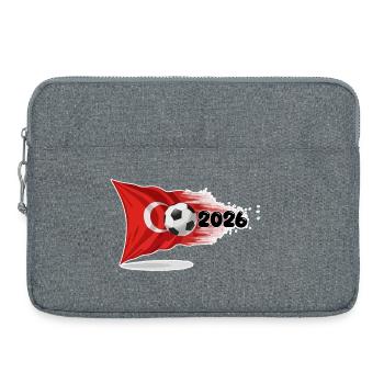 Football de Drapeau de Turquie 2026 - Sacoche pour ordinateur portable 15 pouces - gris chiné - Devant
