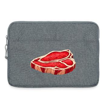 Saftiges Steak Illustration - Laptoptasche 15" - Grau meliert - Vorne