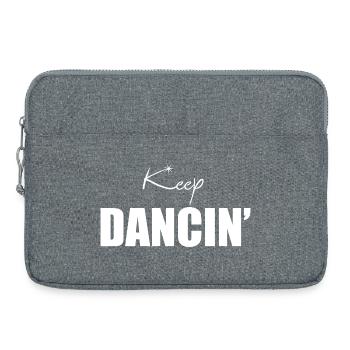 Cadeau de danseur rétro Keep Dancing & Professeur de danse en haut - Sacoche pour ordinateur portable 15 pouces - gris chiné - Devant