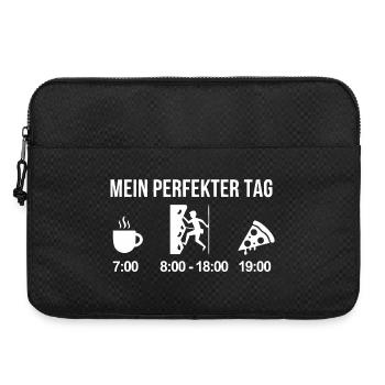 Klettern Bouldern Pizza Kaffee - Laptoptasche 15" - Schwarz - Vorne