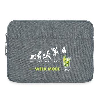 Vivement le week-end - humour Mojito apéro - Sacoche pour ordinateur portable 15 pouces - gris chiné - Devant