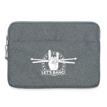Emblème du tambour Let’s Bang - Sacoche pour ordinateur portable 15 pouces - gris chiné - Devant