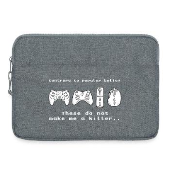Contrary to Popular Belief Gamer Design - Laptop bag 15" - heather grey - Front
